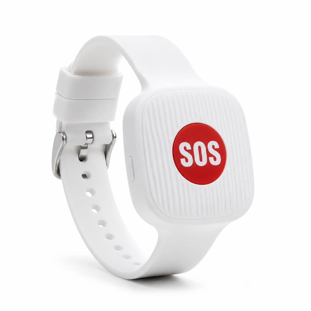 Close-up of the genuine Senior Safe wristband